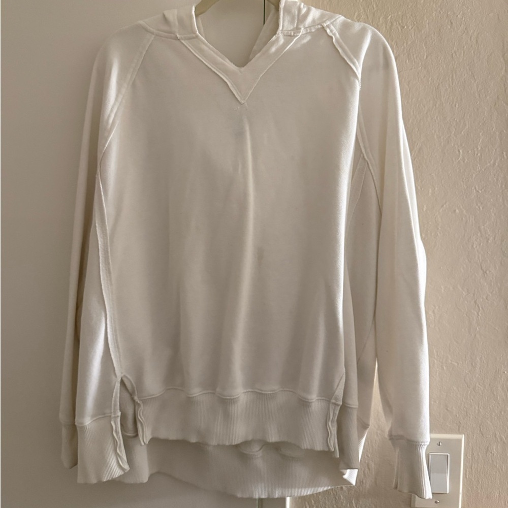 American Eagle Outfitters White Lived-In Hoodie